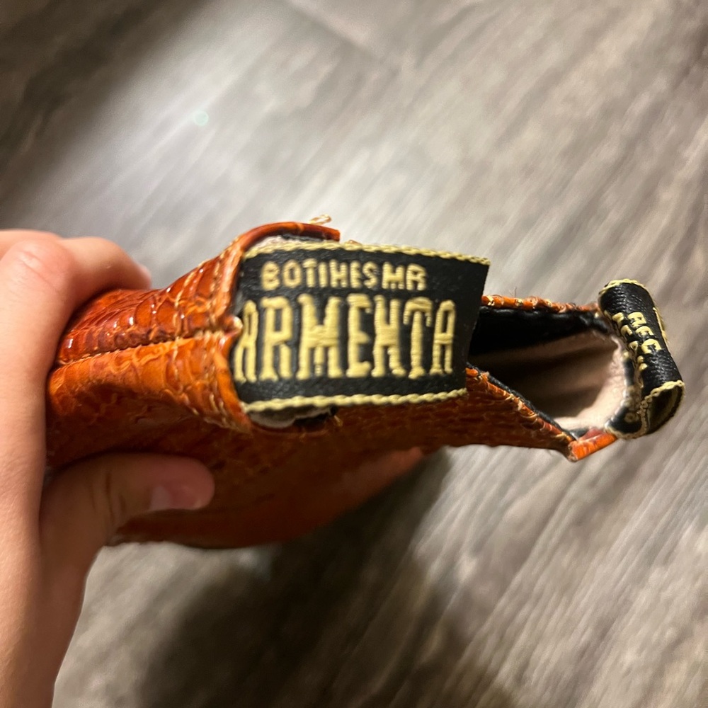 Armenta Orange Snakeskin Pattern Accessory - image 5